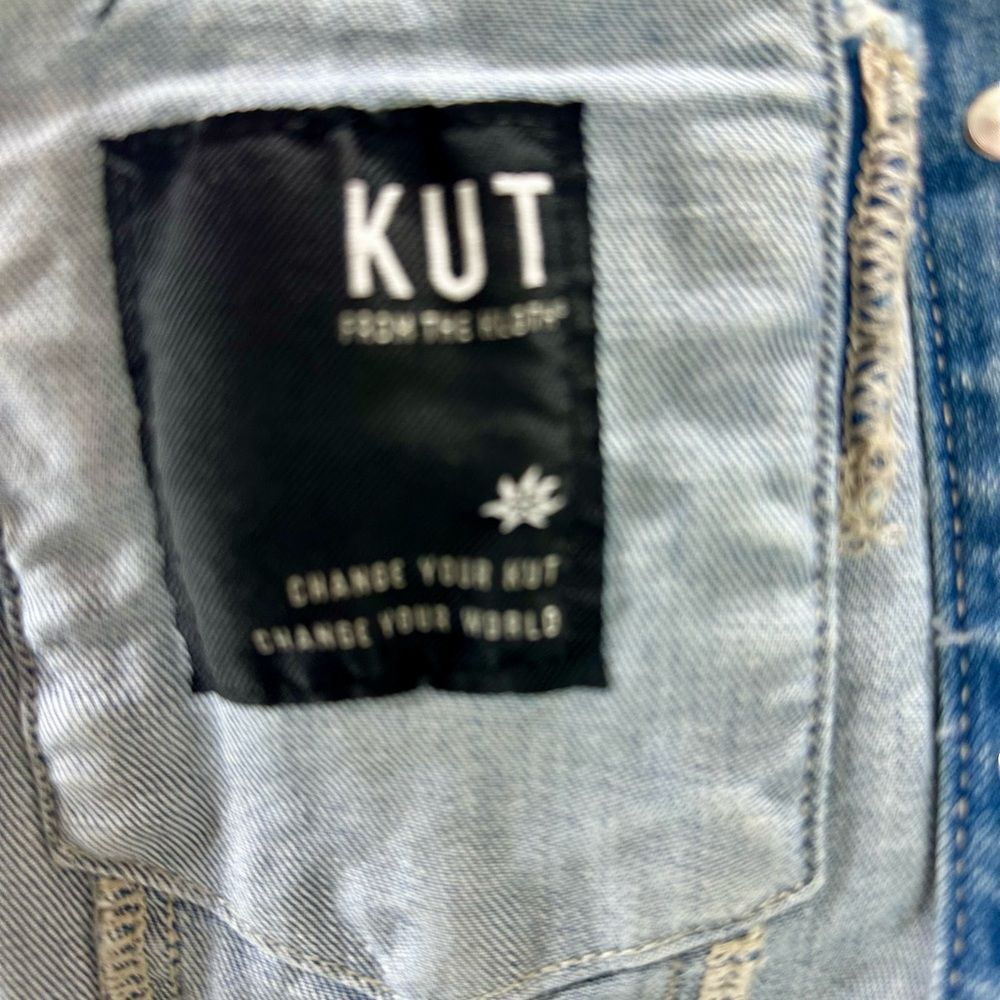 Kut from the Kloth Amelia Light Blue Distressed Jean Jacket Size S - Picture 14 of 16